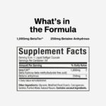 Supplement Facts panel for MuscleTech Clear Muscle showing each softgel contains 1,000mg BetaTOR® (beta-hydroxy-beta-methylbutyrate free acid) and 250mg betaine anhydrous. Label also lists additional ingredients including glycerin, modified food starch, carrageenan, sorbitol, purified water, and natural flavors. Designed to support strength, muscle recovery, and performance. Contains coconut ingredients.