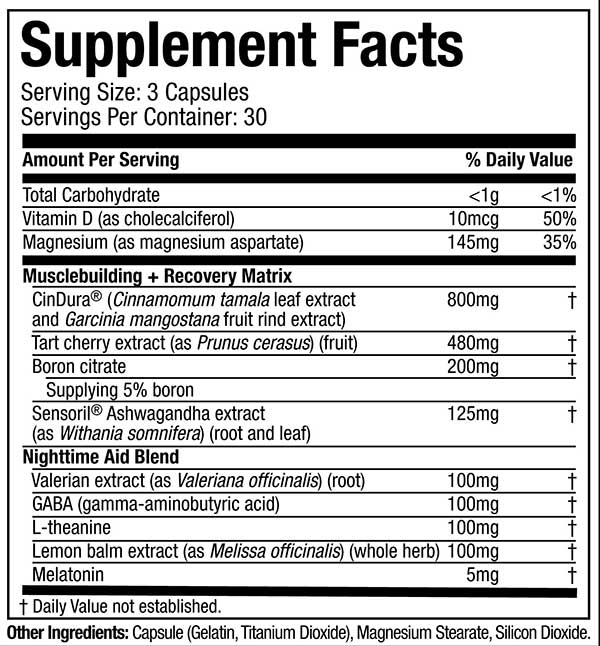 Supplement Facts: Muscle Builder PM 