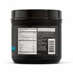 Supplement Facts label of MuscleTech Amino Build BCAA showing 7g BCAA complex with electrolytes and hydration blend. Includes detailed nutrient breakdown, amino acid profile, and directions for use to support muscle recovery and performance.