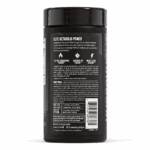 Back label of MuscleTech Hydroxycut Hardcore Elite describing elite metabolic power, thermogenic energy, and focus benefits. Highlights include “2X the Shredding Power,” “Locked-In Focus,” and “Next-Level Energy.” Also includes scientific study results for C. canephora robusta and daily usage directions with tolerance assessment steps for capsule dosage.