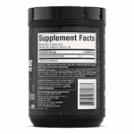 Back label of MuscleTech Platinum 100% Creatine Monohydrate 400g container showing Supplement Facts panel with 5g of micronized creatine monohydrate per serving, 80 servings total, and usage directions for loading and maintenance phases.